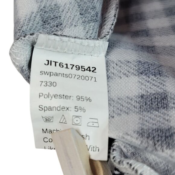 2/$15 Shein Flare Pants Black White Small Check Pull On Houndstooth Gingham - Picture 7 of 7